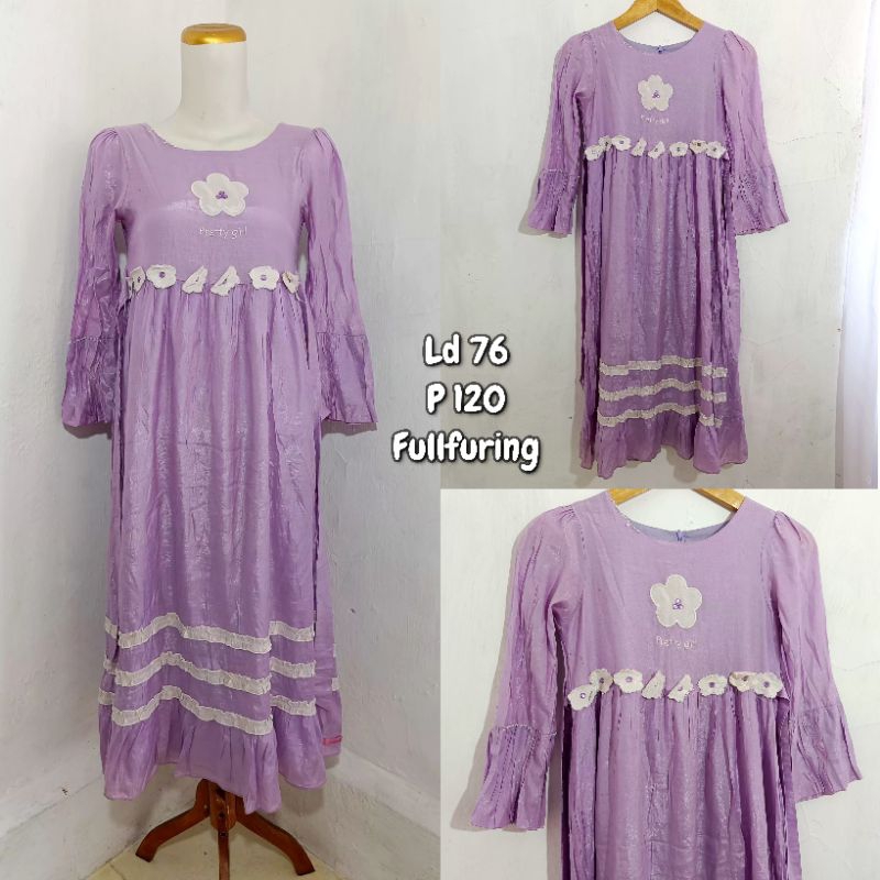 PRELOVED DRESS BROKAT ANAK GAMIS ANAK / GAMIS PESTA REMAJA LIKENEW