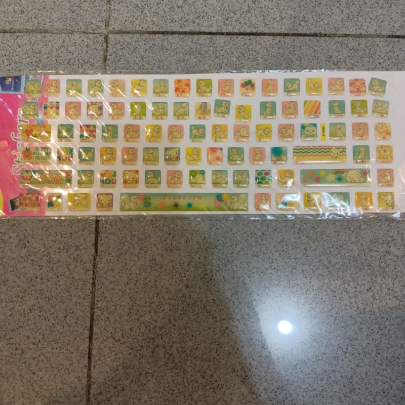 

Sticker stiker anak murah MARIE CAT sticker tombol laptop komputer sticker abjad huruf angka