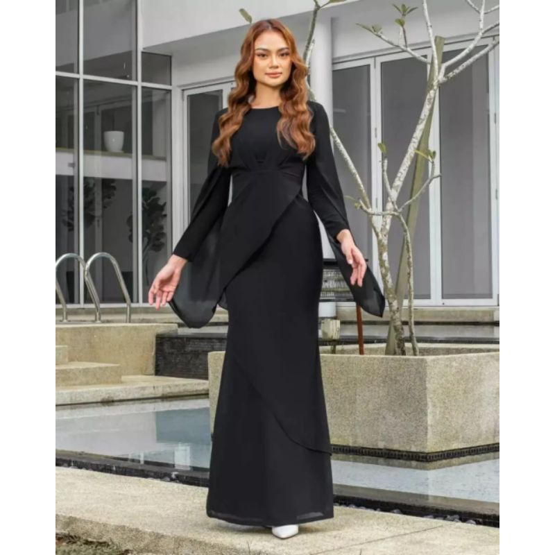 LILY DRESS ABAYA POLOS WANITA MUSLIMAH KEKINIAN PAKAIAN PESTA MEWAH VIRAL CERUTY BABYDOOLL + SLETING