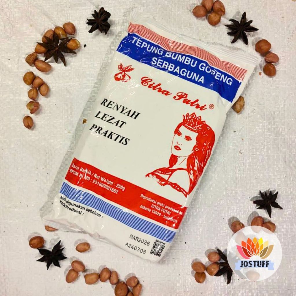 

Tepung Citra Putri 250 Gram Tepung Bumbu Goreng Ayam Serbaguna