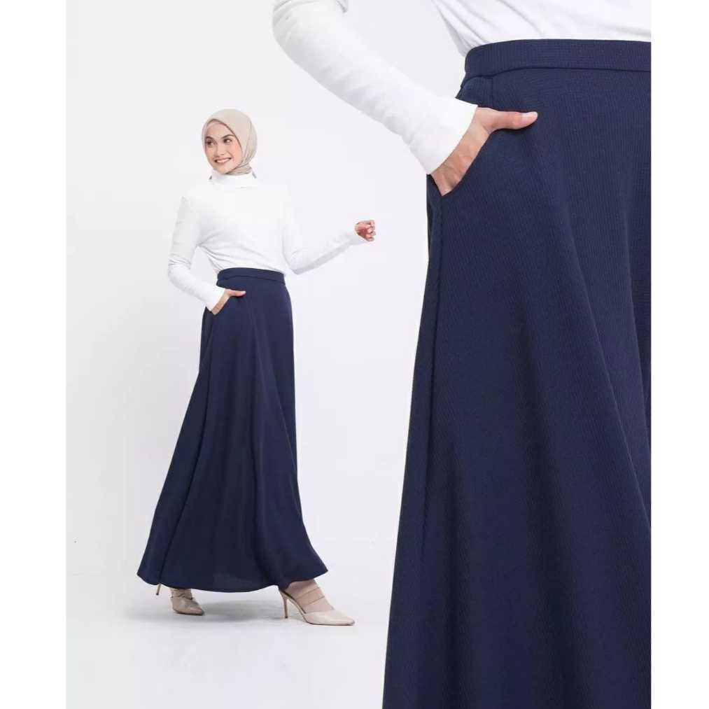 Rok A Line Scuba / Rok Line-A Payung Panjang Stylish,Nyaman & Elegan