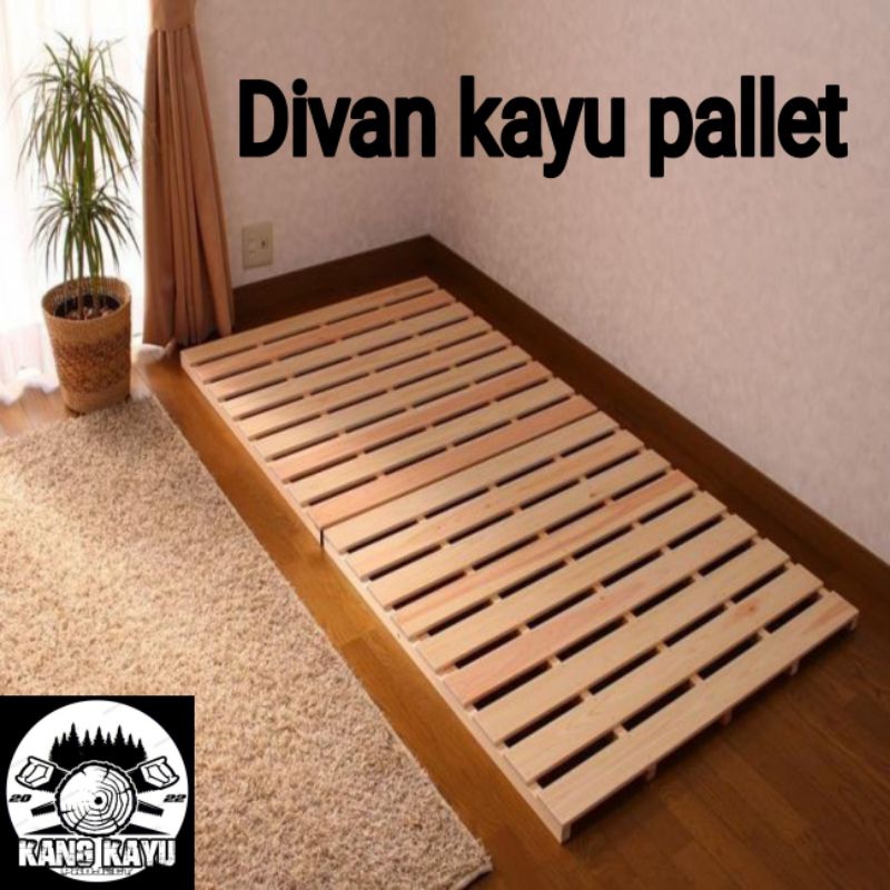 Divan alas kasur dipan springbed ranjang tempat tidur kayu pallet 160x200cm