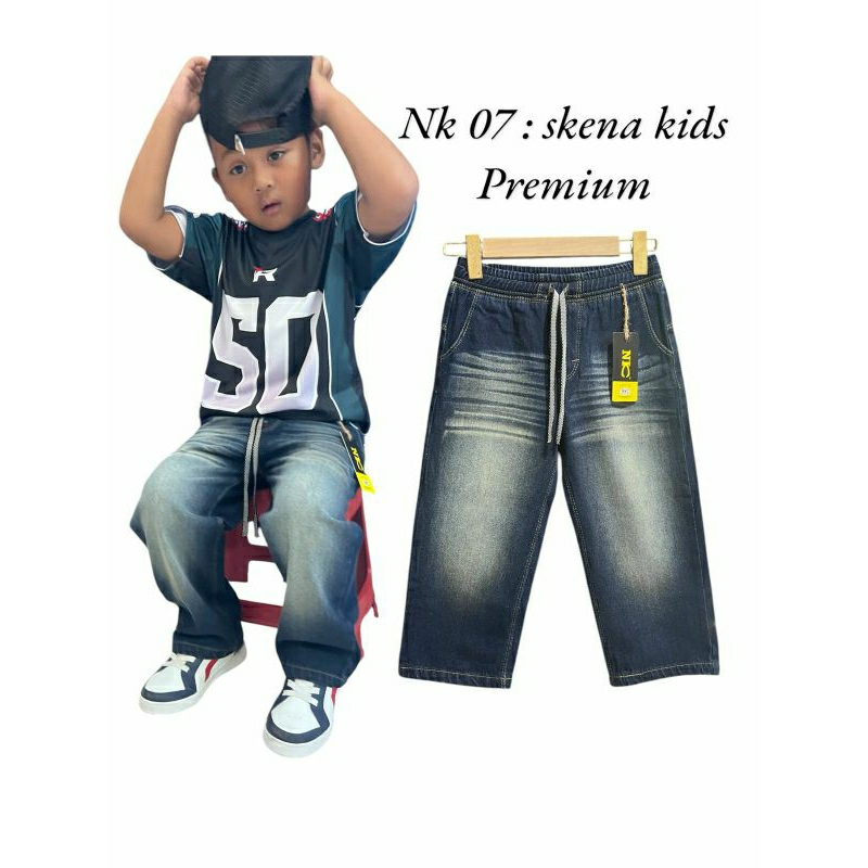 NK Celana Jeans SKENA anak - celana jeans kulot gombrong - jeans anak laki laki perempuan