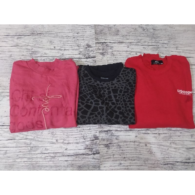 paket crewneck second cewek cowok 3pcs