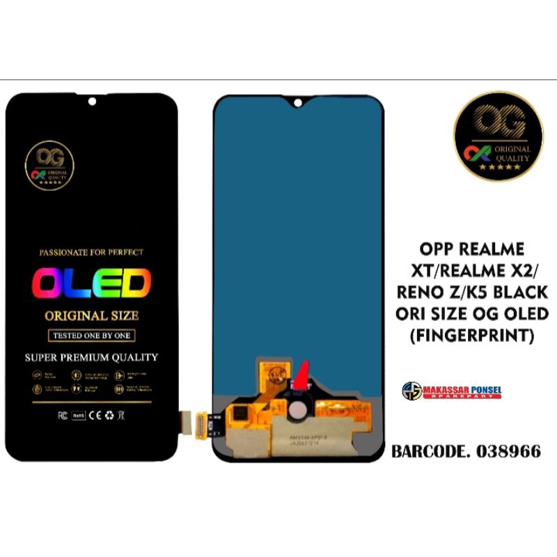 LCD+TS OPPO REALME XT/REALME X2/RENO Z/K5 BLACK ORI ZIZE OG OLED(FINGERPRINT)