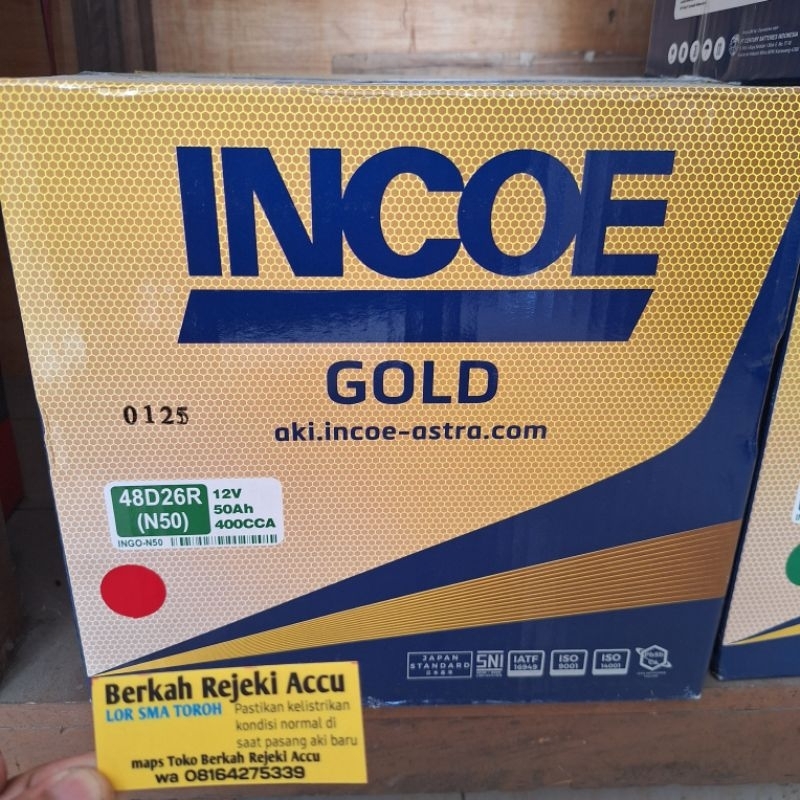 aki N50 50amper INCOE GOLD