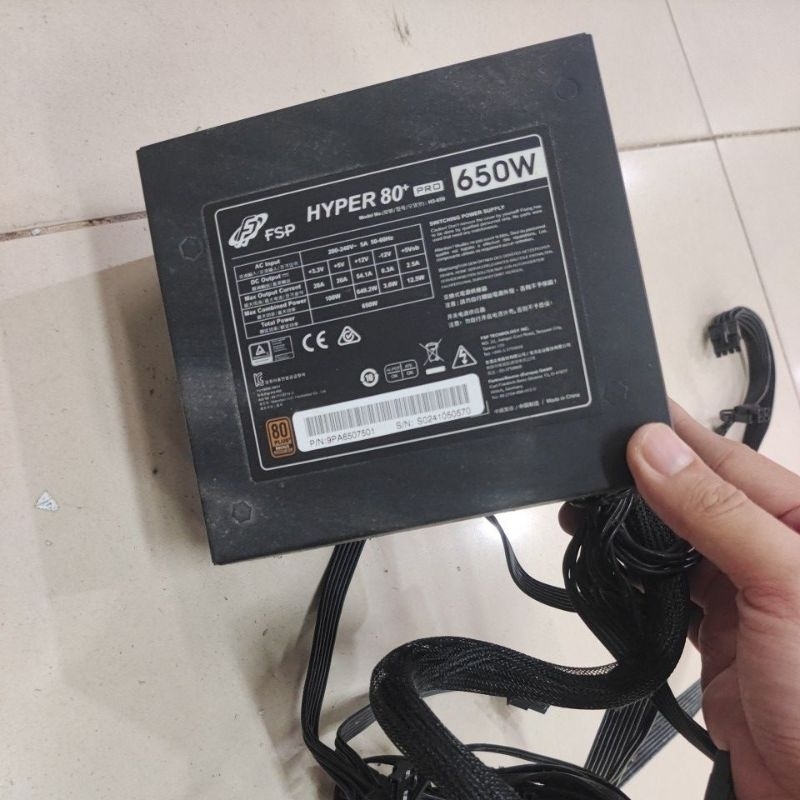 power supply fsp hyper 650watt 80plus bronze