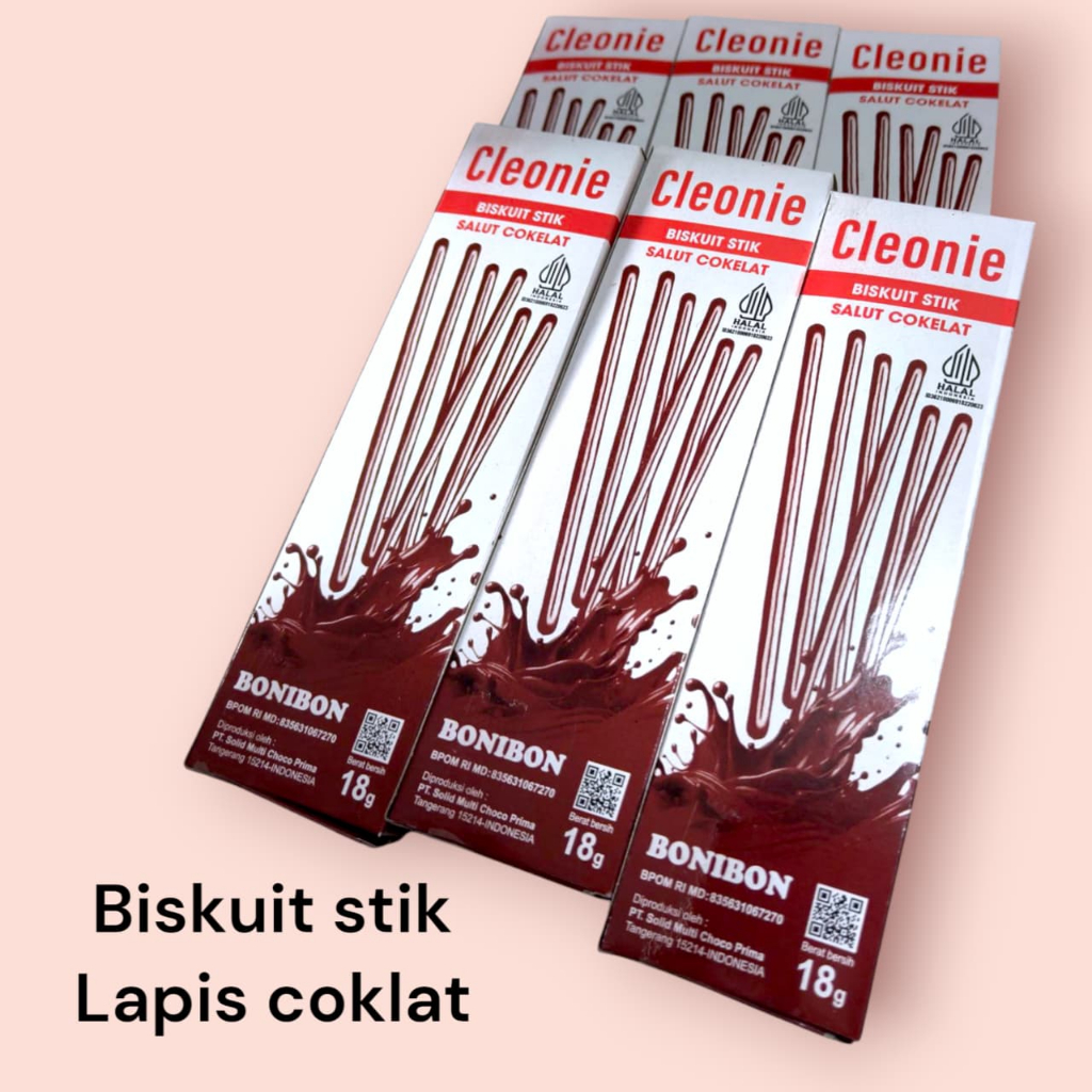 

(12 PCS) COKLAT STIK BISKUIT COKLAT CLEONIE