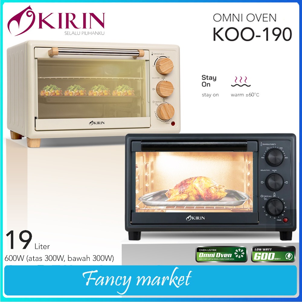 OVEN + MICROWAVE KIRIN KBO 190 - Kapasiata 19 liter (Bisa Oven + Microwave)