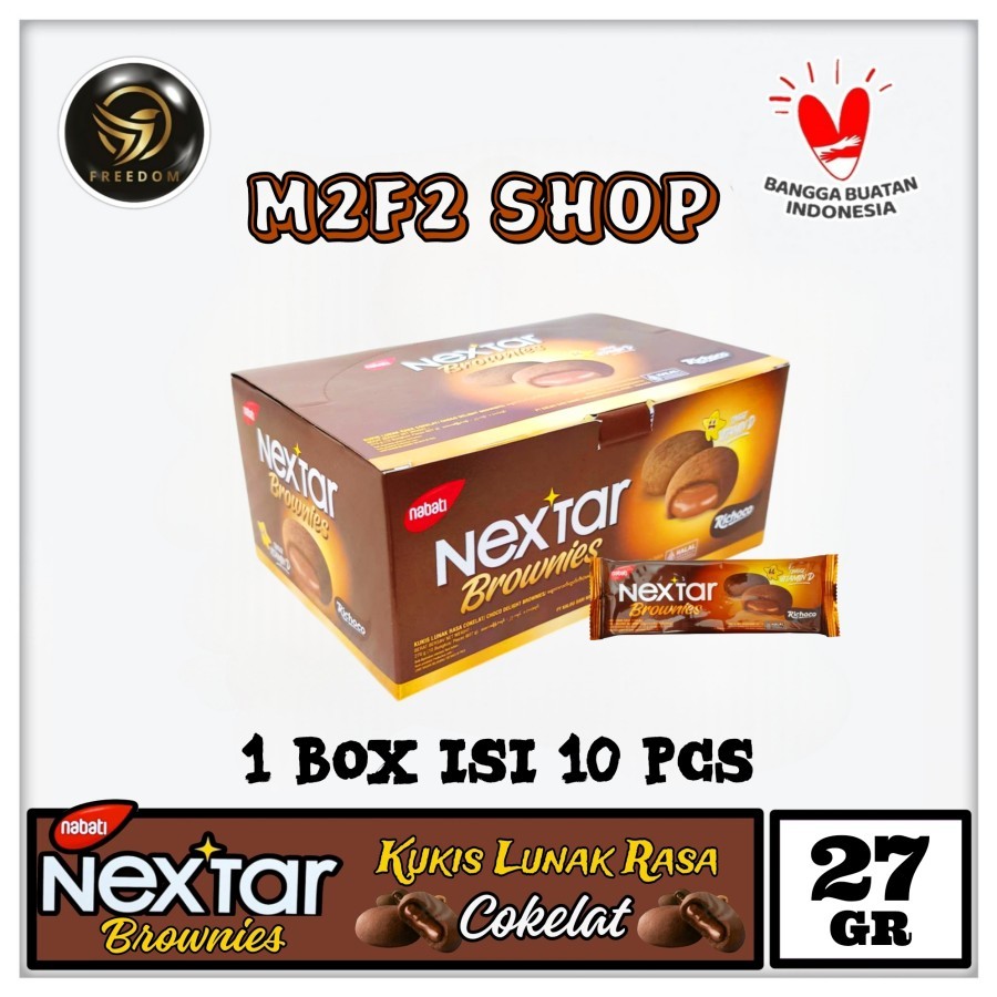 

Nabati Nextar Brownies Richoco | Biskuit Kukis Lapis Cokelat - 27 gr (Kemasan 1 Box)