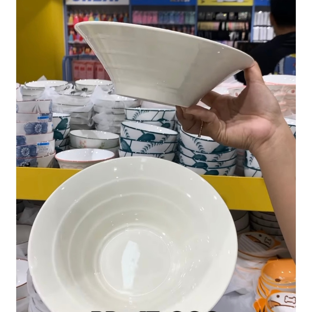 MANGKUK SUP BUBUR MANGKOK RAMEN PUTIH POLOS