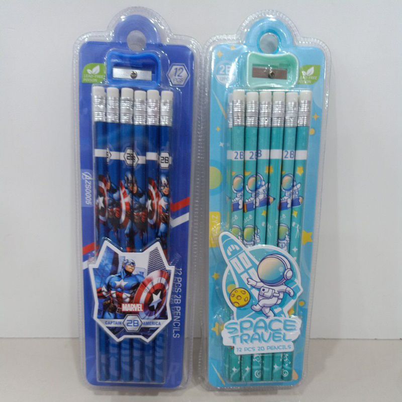 

Pensil Set Lengkap Isi 12pc Alat Tulis perlengkapan sekolah Rautan pensil /18296-18297