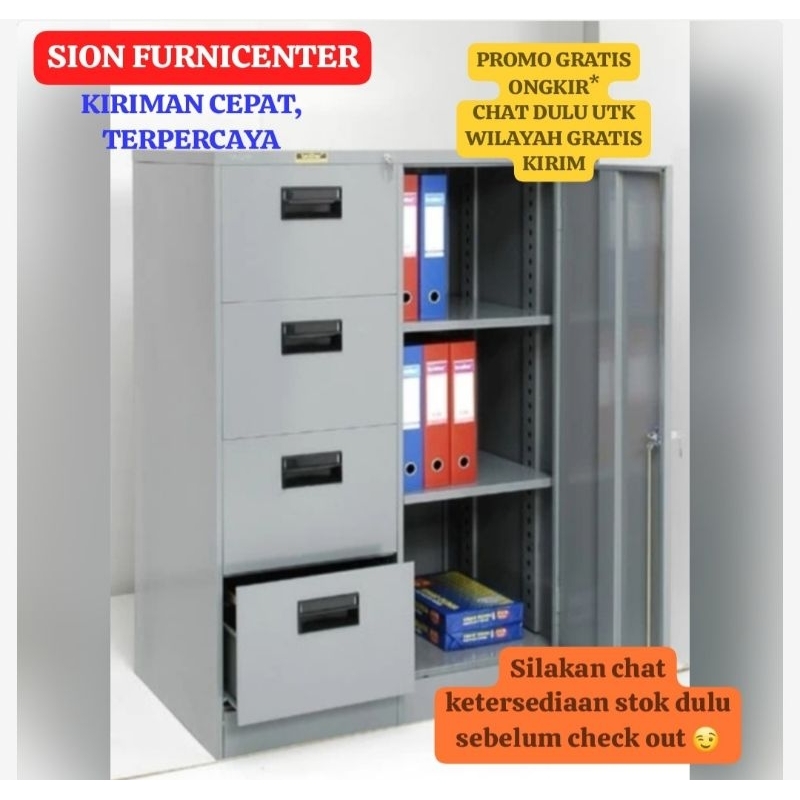 lemari arsip besi brother B502 / lemari besi arsip sedang direction cabinet 4 laci brother B 502 / l