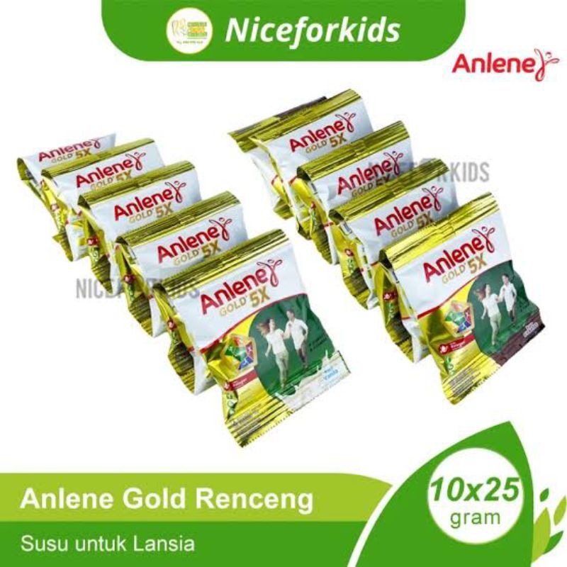 

SUSU BUBUK ANLENE GOLD RASA COKELAT | VANILLA NETTO 1 RENCENG ISI 10 PCS X 25 GR MURAH