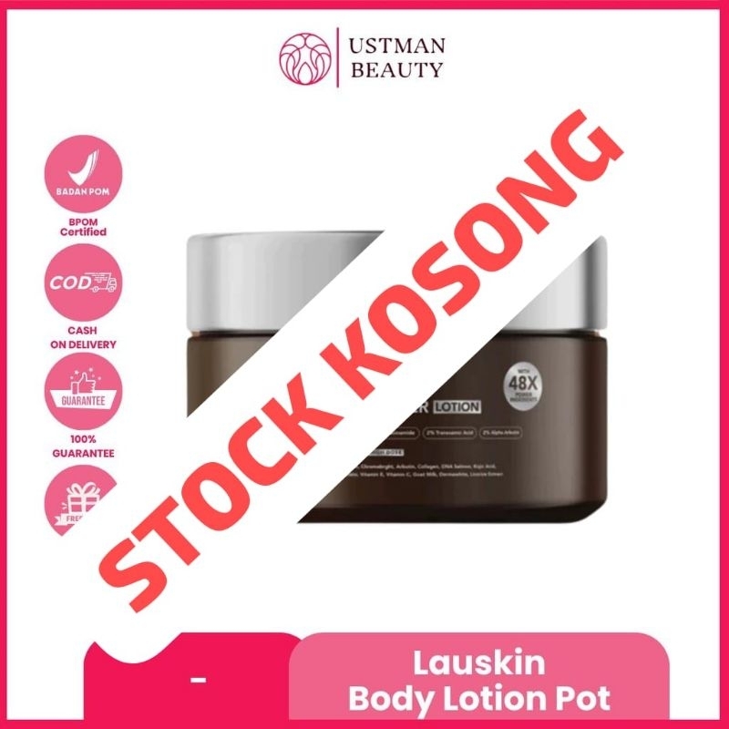LAUSKIN Lotion Overnight Intense Whitening Booster Lotion Hyaluronic Acid Niacinamide Alpha