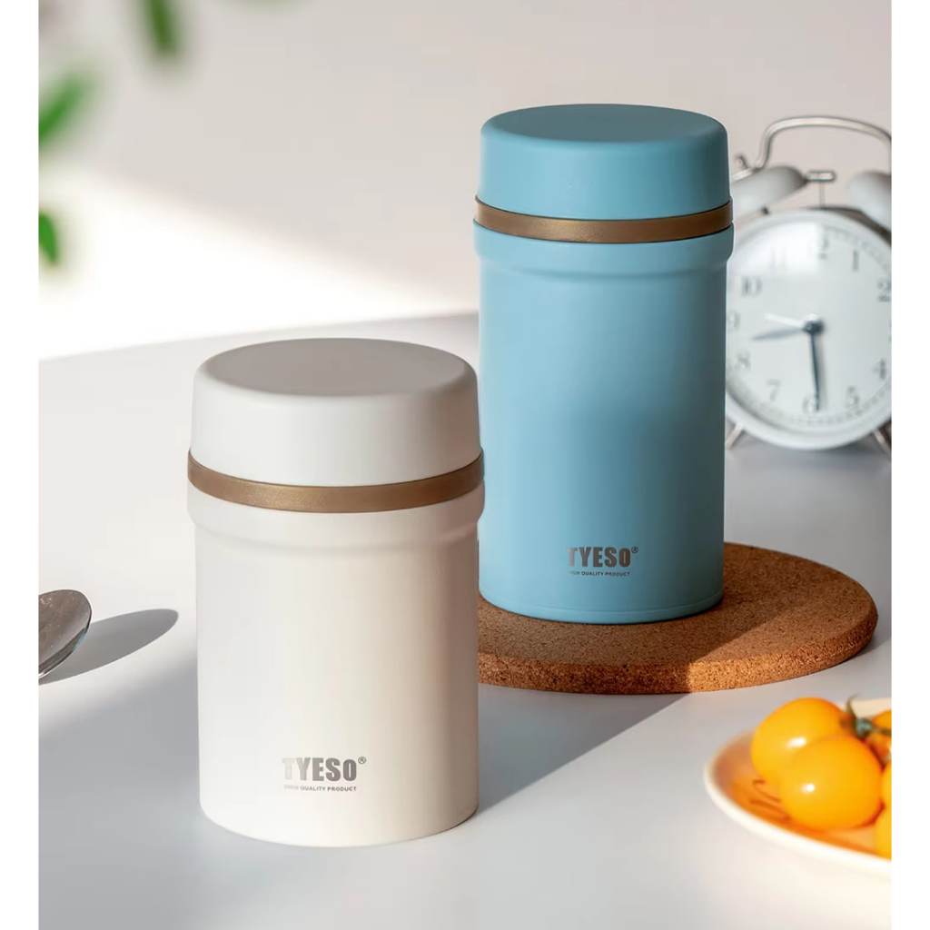 TYESO Portable Food Jar 600ml - Botol TYESO Thermos Travel Mug Cup Stainless Steel - Tumblr Mug Stai