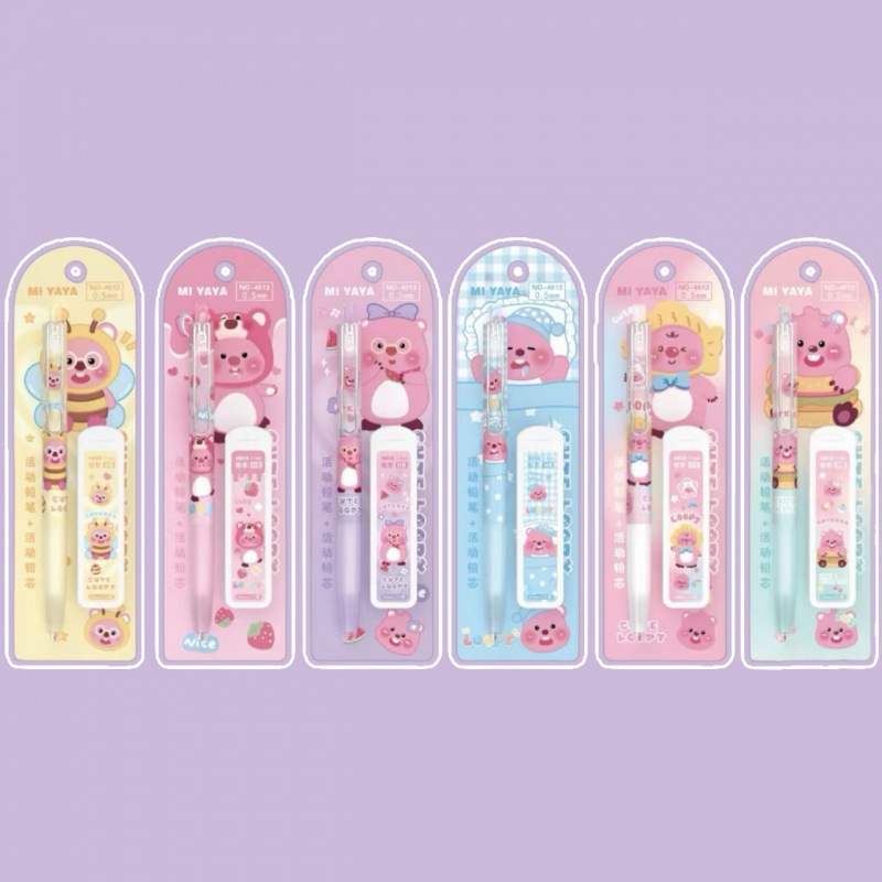 

Pensil Mekanik Loopy Pororo Plus Refill Pensil Cetek Labubu