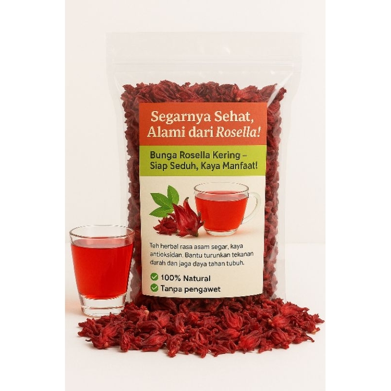 

Rosella 50g - Bunga Rosella Kering – Siap Seduh, Kaya Manfaat! - bunga Rosella kering fresh.