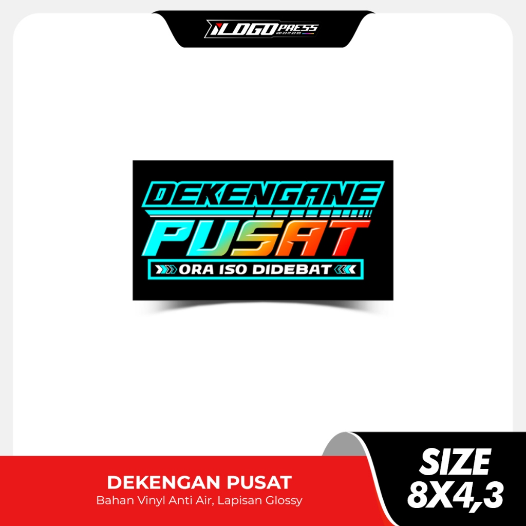 

ORA ISO DIDEBAT - Stiker Dekengan Pusat Bahan Vinyl Premium Anti Air Glossy