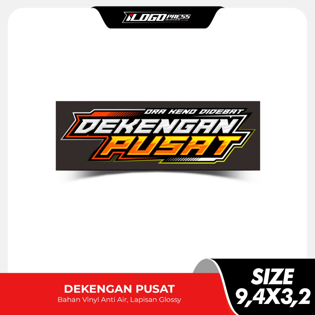 

ORA KENO DI DEBAT NEW - Stiker Dekengan Pusat Bahan Vinyl Premium Anti Air Glossy