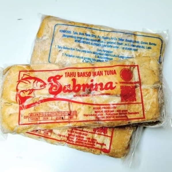 

SABRINA Tahu Bakso Ikan Tuna Isi 10 pcs 400gr Halal Enak Murah Beku/Frozen