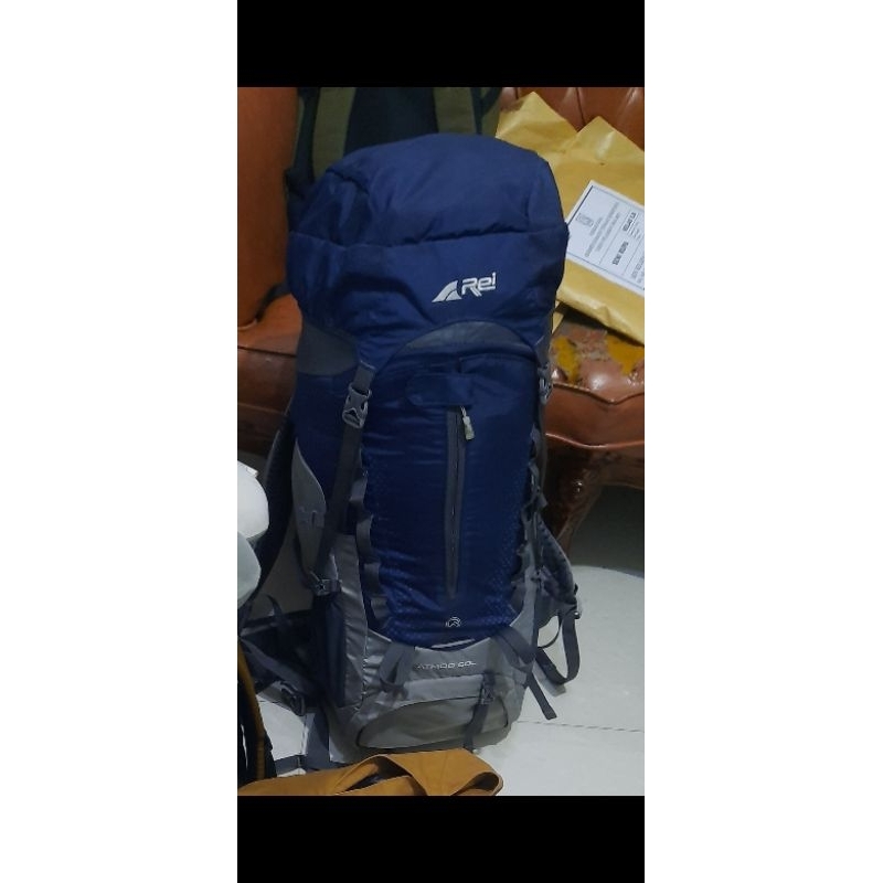Carrier Arei Atmos 60L Warna Biru – Second, Sekali Pakai
