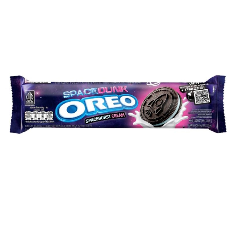 

Oreo Space Dunk Biskuit Sandwich Krim Tutti Fruity 110.4 g