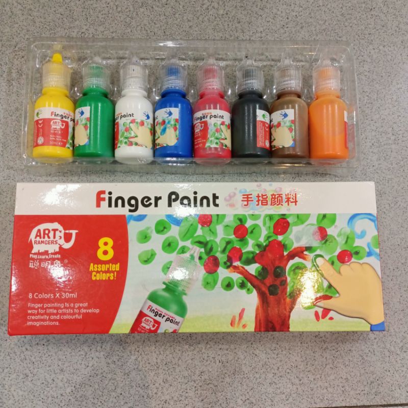 

Finger paint 8 assorted colors cat finger painting PRELOVED
