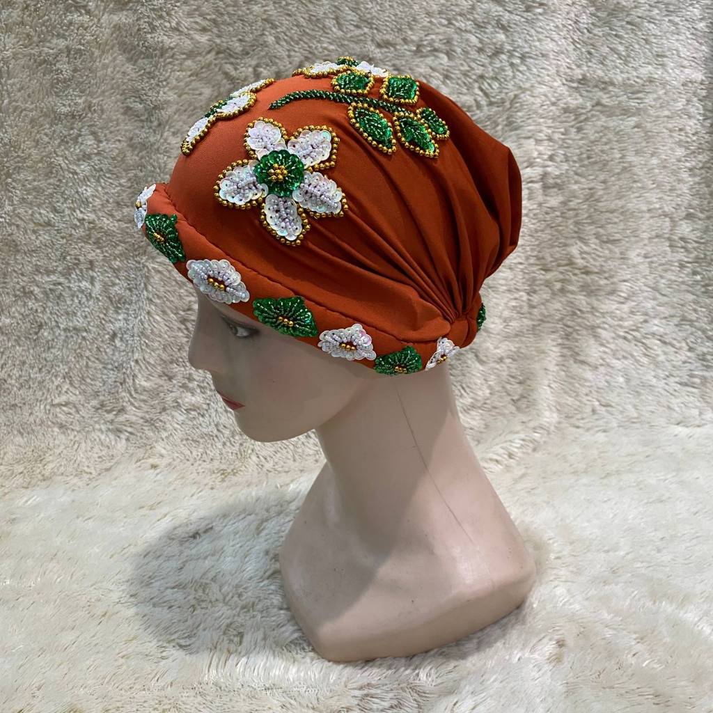 Topi kupluk ciput hijab topi jilbab haji wanita dewasa atau nenek khas Kalimantan