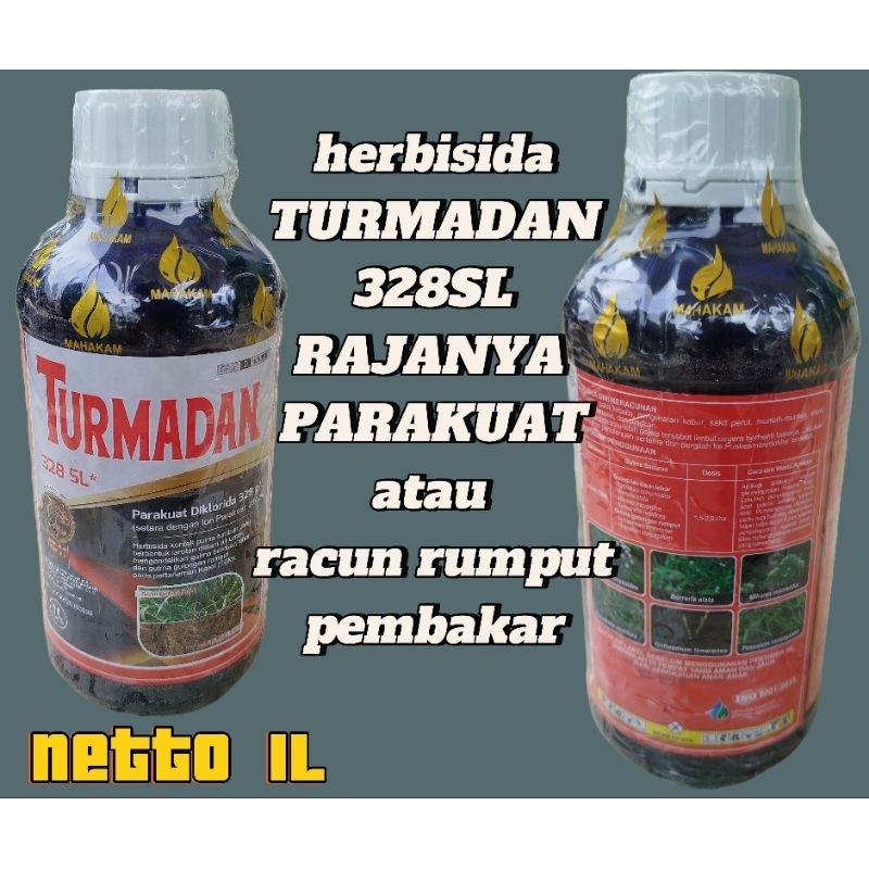 TURMADAN 328 SL Rajanya Parakuat super ahli basmi Gulma cukup 2 tutup sudah gosong mati