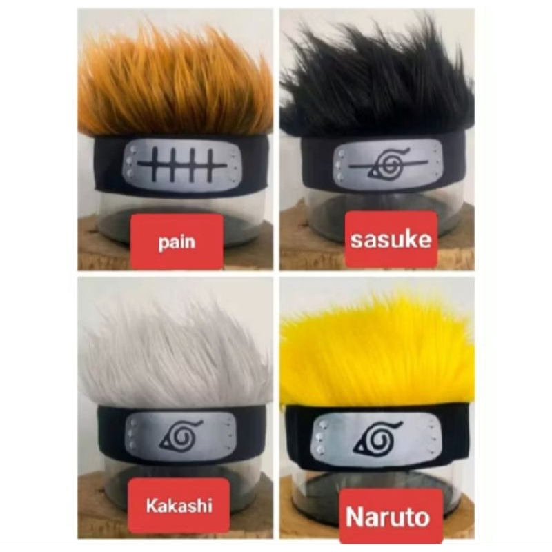 topi naruto, topi rambut palsu, topi wig, topi cosplay, topi rambut naruto anak, topi naruto dewasa,