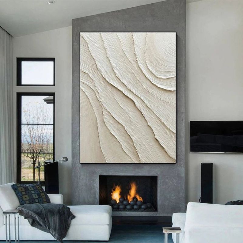 lukisan white dinding aesthetic original handmade