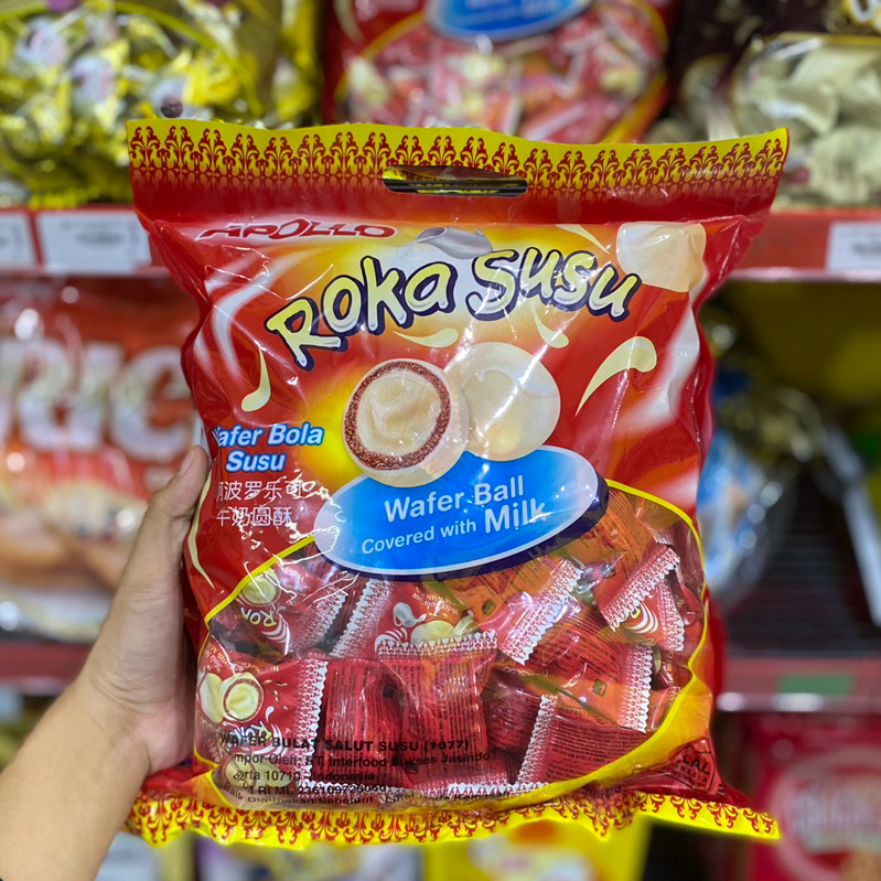 

Apollo Roka Susu Wafer Ball Covered With Milk 250gr Isi 50pcs