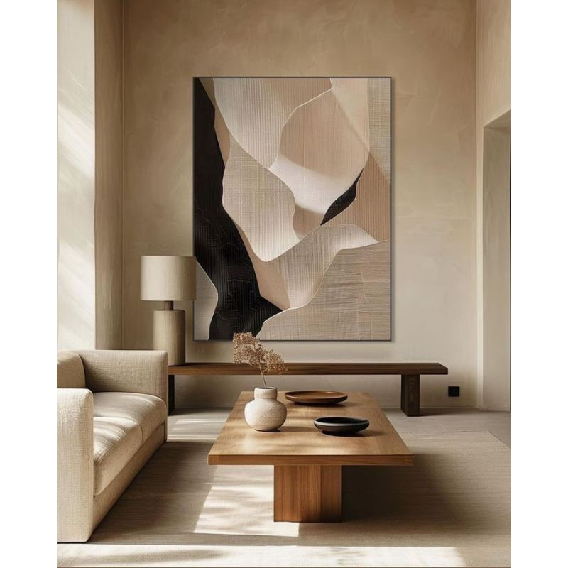 lukisan abstrak dinding aesthetic original handmade