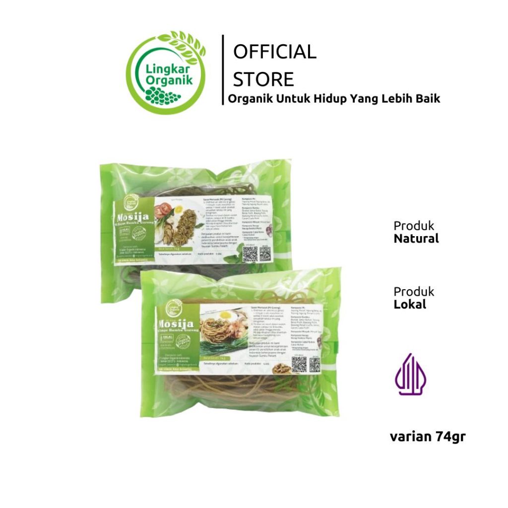 

Lingkar Organik - Mie Mosija Goreng Gluten Free (Tempe dan Bayam)