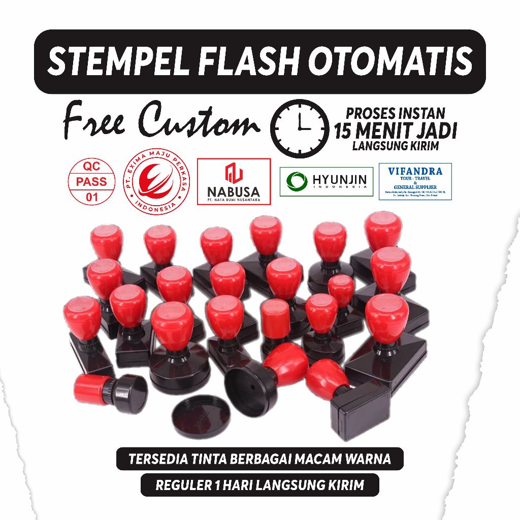 

Stempel Flash Otomatis Custom - Stempel Lunas - Stempel Nama - Stempel Toko - 1 Hari Jadi - Free Desain