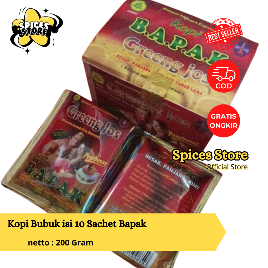 

Paket Kopi Bapak Isi 10 Sachet Kopi Bubuk Instan - Spices Store - Kopi Original