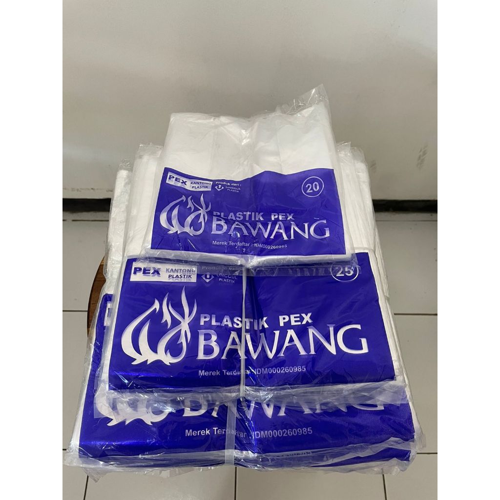Kresek PEX Bening Transparan Bawang Ukuran 15,20,25