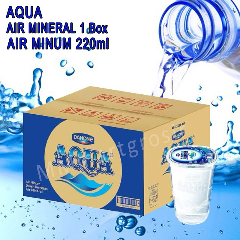 

AQUA GELAS 220 ML DUS ISI 48 PCS