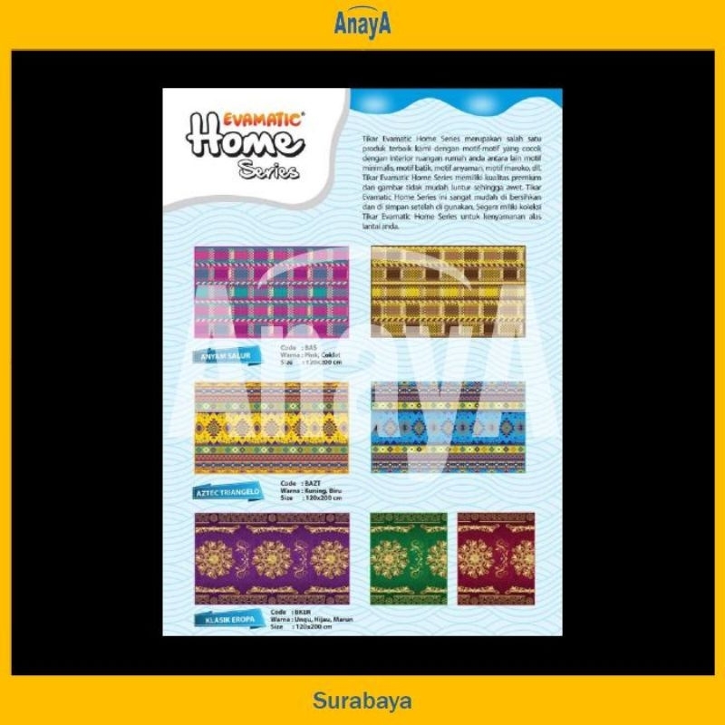 Karpet tikar matras playmat UNIMATIC EVAMATIC 120x200 cm home series