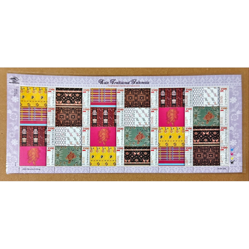 

(FB) PRANGKO INDONESIA 2012 MINI SHEET KAIN TRADISIONAL SERI - 4. SHEET OF 24. MNH.