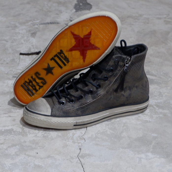 JOHN VARVATOS X CONVERSE CHUCK TAYLOR HI DOUBLE ZIP SNAKESKIN LEATHER
