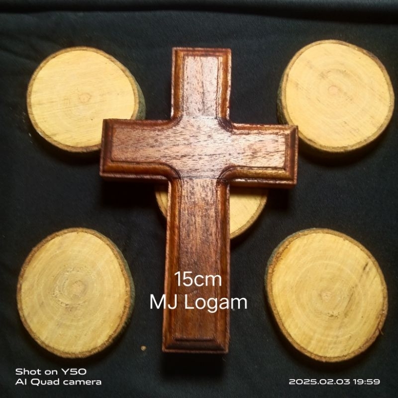 Salib Dinding Kristen Salib Kayu Dinding Jati Salib kristen Salib Yesus 15cm