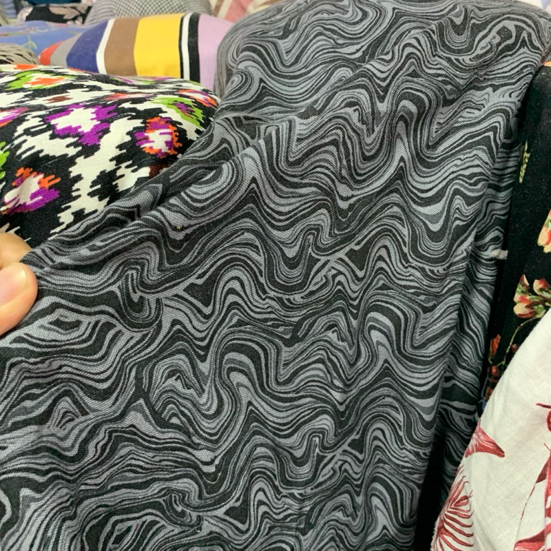 Kain cotton linen - Bahan Kain katun linen premium - Kain linen motif  - Kain katun motif - Kain kat