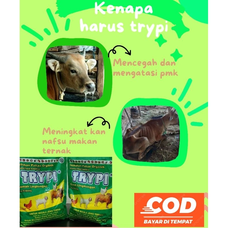 TRYPI pakan organik  terbaik..kemasan 1 kg ori