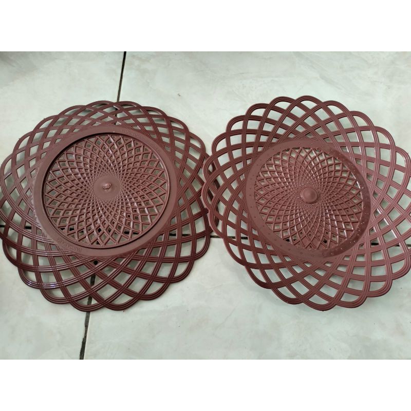 piring plastik rotan (1 lusin 12 pcs)