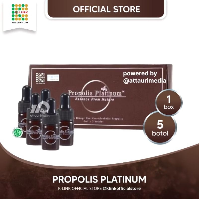 (LIMITED EDITION) Propolis Platinum K-Link 6 ml (1 Box isi 5 Botol) Essence From Nature Air Lebah Al