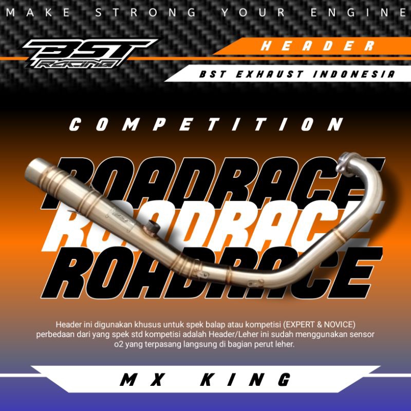 Leher Knalpot Mx King Roadrace BST RACING