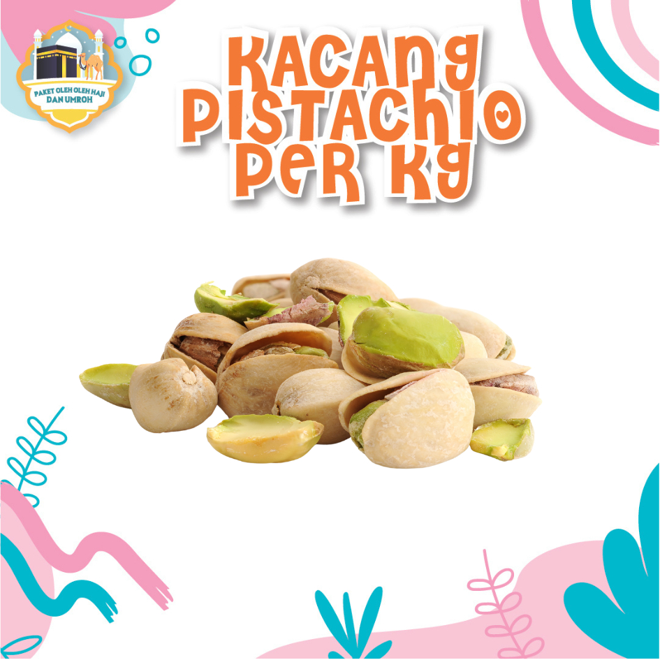 

Kacang Pistachio Snack Sehat Kacang Fustuk Oleh-Oleh Haji Umroh Bisa Per 1kg/per Gram