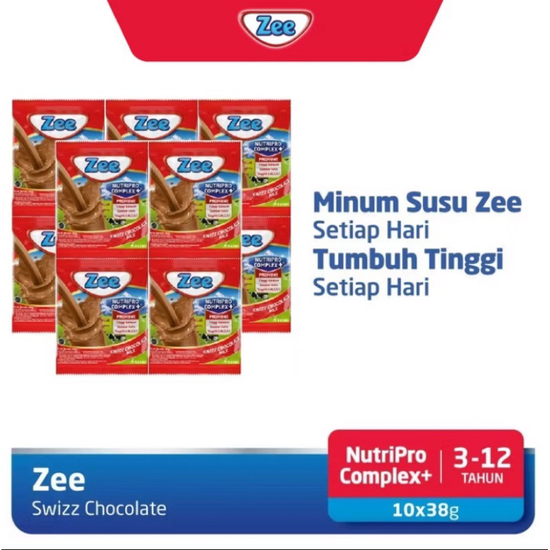 

ZEE Sachet Renceng Swizz Chocolate 10 x 38g - Susu Bubuk